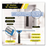 Gritt Commercial Pro Window Washing Kit with Squeegee, Washer and 20" Pole, 18" Blade, 3/Kit (GCEGRI138183PK) Each