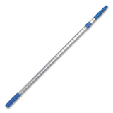 Gritt Commercial 6 ft Telescopic Aluminum Extension Pole with Click/Lock Adapter Cone, 3.5 ft to 6 ft, Blue/Silver, 2/Pack (GCEGRI1066F2PK) Each