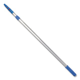 Gritt Commercial 6 ft Telescopic Aluminum Extension Pole with Click/Lock Adapter Cone, 3.5 ft to 6 ft, Blue/Silver, 3/Pack (GCEGRI1066F3PK) Each