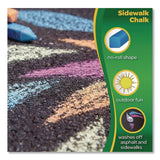 Crayola® Washable Sidewalk Chalk, 4.25" x 0.75 Diameter, Assorted Colors, 16 Sticks/Box (CYO512016) Box of 2