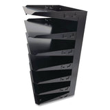 Huron Steel Horizontal File Organizer, 7 Sections, Letter Size Files, 8.75 x 12 x 18, Black (CTXHASZ0150) Each