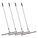 Gritt Commercial Double Neoprene Foam Floor Squeegee with 72" Aluminum Telescopic Handle, 30" Wide Blade, 4/Kit (GCEGRI156T4PK) Each