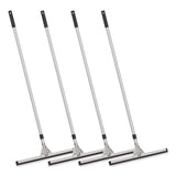 Gritt Commercial Double Neoprene Foam Floor Squeegee with 72" Aluminum Telescopic Handle, 22" Wide Blade, 4/Kit (GCEGRI152T4PK) Each