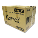 Karat® Huntington Paper Shopping Bag, Rope Handles, Large Size, 13.4 x 9.3 x 15.9, Kraft, 200/Carton (KRTFPSB130) Case of 200