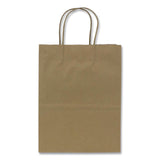 Karat® Paper Shopping Bag, Rope Handles, Small Size, 8.1 x 4.5 x 10.6, Kraft, 250/Carton (KRTFPSB100) Case of 250