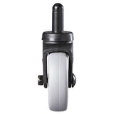 Rubbermaid® Commercial Replacement Bayonet-Stem Swivel Casters, Grip Ring Stem, 3" Soft Rubber Wheel, Black (SGSFG7570L20000) Each