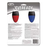 Eveready® LED Economy Flashlight, 2 D Batteries (Included), Red/Blue, 2/Pack (EVEL152SEA) Each