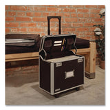 Vaultz® Locking Mobile Rolling Business Case, Fits Devices Up to 16", Aluminum/Chrome/Fiberboard, 10 x 16 x 15, Black (IDEVZ00194) Each