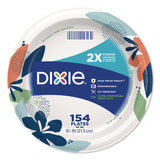 Dixie® Paper Plates with Soak-Proof Shield, Plate, 8.5" dia, Multicolor, 154/Pack (DXE15717) Pack of 154