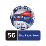 Dixie® Ultra® Paper Bowls, 20 oz, Blue/Black/White, 56/Pack (DXE15810) Pack of 56