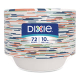 Dixie® Paper Bowls with Soak Proof Shield, 10 oz, Multicolor, 72/Pack (DXE15981) Pack of 72