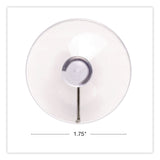 Excello Global Products® Suction Cup Hooks, Metal Silver Hook, 25/Pack (EXOSC25PK) Pack of 25