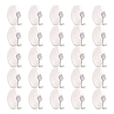 Excello Global Products® Suction Cup Hooks, Metal Silver Hook, 25/Pack (EXOSC25PK) Pack of 25