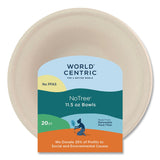 World Centric® Fiber Bowls, 20 oz, 6 x 6 x 1.7, Natural, 20/Pack (WORBORTSCU11) Pack of 20
