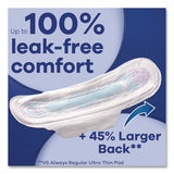 Always® Ultra Thin Overnight Pads with Wings, Size 4, Overnight Absorbency, 16/Pack, 6 Packs/Carton (PGC12851) Case of 6