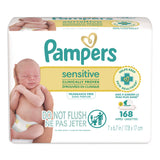Pampers® Sensitive Baby Wipes, 1-Wipe Pop-Top, Fragrance-Free, 84 Wipes/Pack, 2 Packs (PGC870870) Pack of 2