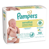 Pampers® Sensitive Baby Wipes, 1-Wipe Pop-Top, Fragrance-Free, 84 Wipes/Pack, 2 Packs (PGC870870) Pack of 2