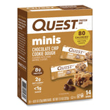 Quest® Protein Bar Minis, Chocolate Chip Cookie Dough, 0.81 oz Bar, 14/Box (QCCQUN01270) Box of 14
