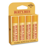 BURT'S BEES Beeswax Lip Balm, Original, 0.15 oz Stick, 4/Pack (BBT01198) Pack of 4