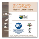 World Centric® TPLA Cutlery, Medium Heavyweight, Knife, Plastic, Light Beige, 24/Pack (WORKNPSR) Pack of 24