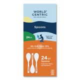 World Centric® TPLA Cutlery, Medium Heavyweight, Spoon, Plastic, Light Beige, 24/Pack (WORSPPSR) Pack of 24