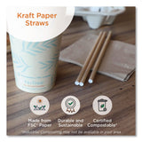 World Centric® Kraft Paper Straws, 8", Brown, 50/Pack (WORSTRTPA8K) Pack of 50