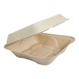 World Centric® Fiber Hinged Takeout Containers, 8.2 x 8.8 x 2.9, Natural, Sugarcane Fiber, 300/Carton (WORTOSCU853LLF) Case of 300