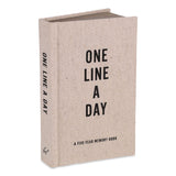CHRONICLE BOOKS Guided Journal: One Line a Day, A Five-Year Memory Book, Tan Cover, (372) 6.12 x 3.75 Sheets (CHB978145217479) Each