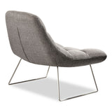 Adesso Bartlett Fabric Accent Chair, 40" x 33" x 33", Light Gray Seat, Light Gray Back, Silver Base (ADEGR200403) Each