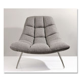 Adesso Bartlett Fabric Accent Chair, 40" x 33" x 33", Light Gray Seat, Light Gray Back, Silver Base (ADEGR200403) Each