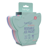 bentgo® Buddies Kids Ice Packs, Puppies, Assorted Colors, 4/Pack (BEOBGICEPPY) Pack of 4