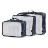 Brookstone® 4-Piece Packing Cube Set, Assorted Sizes, Navy (BKTBOLP0002) Each