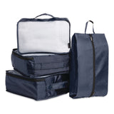 Brookstone® 4-Piece Packing Cube Set, Assorted Sizes, Navy (BKTBOLP0002) Each