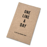 CHRONICLE BOOKS Guided Journal: One Line a Day, A Five-Year Memory Book, Tan Cover, (372) 6.12 x 3.75 Sheets (CHB978145217479) Each