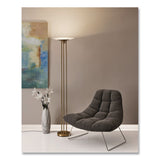 Adesso Bartlett Fabric Accent Chair, 40" x 33" x 33", Dark Gray Seat, Dark Gray Back, Silver Base (ADEGR200410) Each