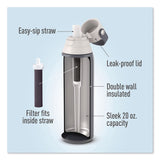 Brita® Stainless Steel Filtered Water Bottle. 20 oz, Carbon (CLO36447) Each