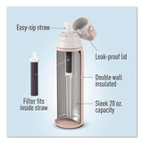 Brita® Stainless Steel Filtered Water Bottle, 20 oz, Rose (CLO36452) Each