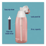 Brita® Plastic Filtered Water Bottle, 36 oz, Blush (CLO36525) Each