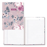 Blueline® Fashion Hard Cover Notebook, 1-Subject, Medium/College Rule, Lavender Floral Cover, (96) 9.25 x 7.25 Sheets (REDA902) Each