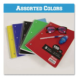 BAZIC® Products Spiral Notebooks, 5-Subject, Wide/Legal Rule, Randomly Assorted Color Cover, (150) 10.5 x 8 Sheets (BAZ580BAZIC) Each