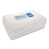 BAZIC® Products Clasp Pencil Case, 8" x 4.75" x 2.4", Clear (BAZ840) Each