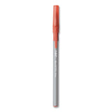 BIC® Round Stic Grip Xtra Comfort Ballpoint Pen, Easy-Glide System, Stick, Medium 1.2 mm, Red Ink, Gray/Red Barrel, 432/Carton (BICGSMG11REDCT) Case of 432