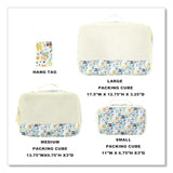 Bioworld® Floral Print Four-Piece Packing Cube Set, Assorted Sizes (BWRPAA8443PLBPP) Each