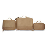 Bioworld® Four-Piece Packing Cube Set, Assorted Sizes, Light Brown (BWRPAA8446PLBPP) Each