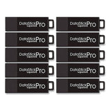 Centon DataStick Pro USB 3.2 Type A Flash Drive, 8 GB, Black, 10/Pack (CELC1U3P68G10B) Pack of 10