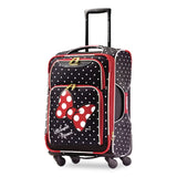 AMERICAN TOURISTER Disney Minnie Mouse Red Bow Softside Spinner Suitcase, 11 x 19 x 31, Black/Red/White (SML676154754) Each