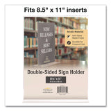 Excello Global Products® Double-Sided Sign Holder, 8.5 x 11 Insert (EXOSHT8511) Each