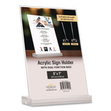 Global Printed Products Acrylic Sign Holder with Dual Function Base, 5 x 7 Insert (GPUSGNHAB5X7) Each