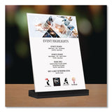 Global Printed Products Acrylic Sign Holder with Black Angled Base, 5 x 7 Insert (GPUSGNHAB5X7BK) Each
