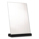 Global Printed Products Acrylic Sign Holder with Black Angled Base, 3.5 x 5 Insert (GPUSGNHAB35X5BK) Each